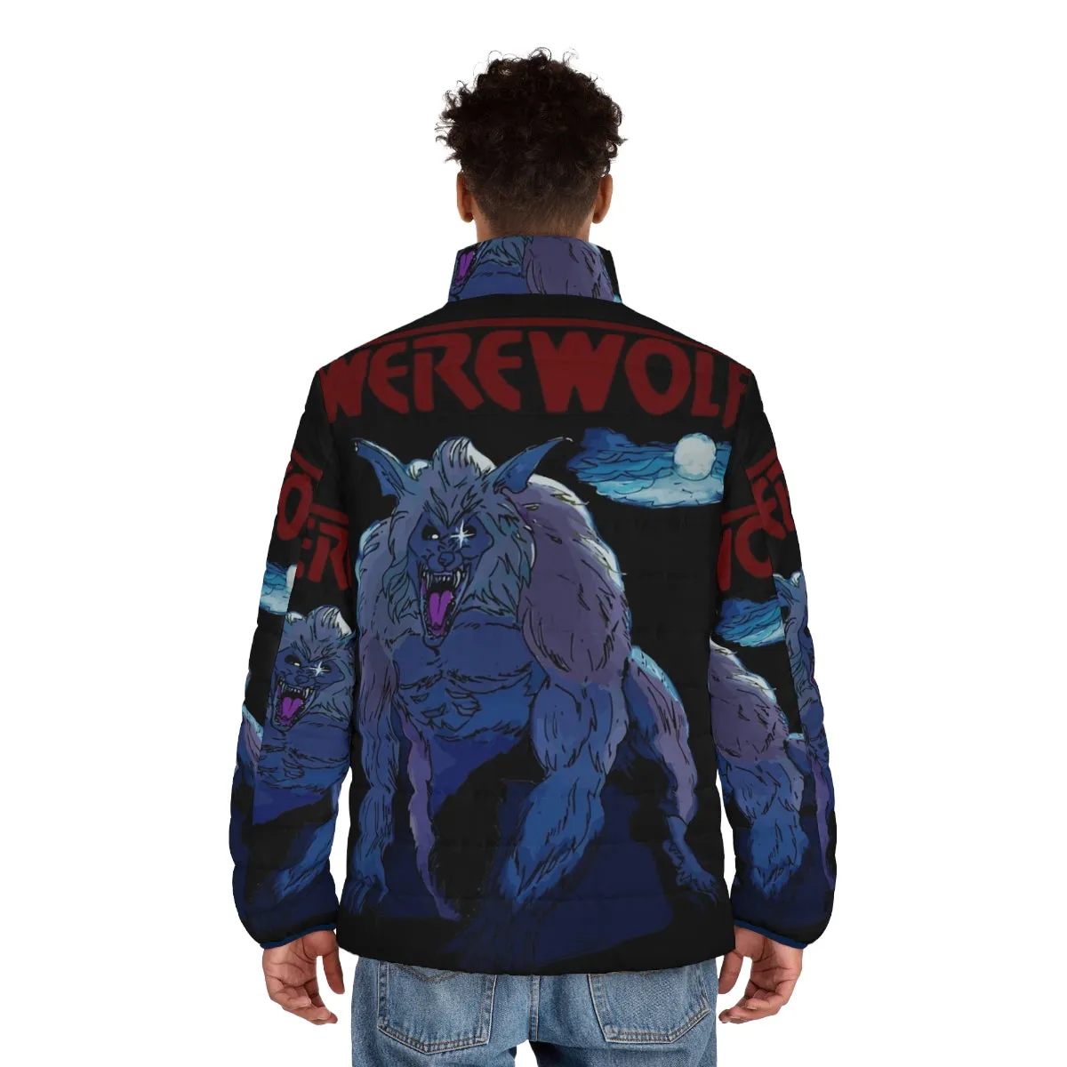 1987 Werewolf TV Show Puffer Jacket | Retro 80s Horror Apparel