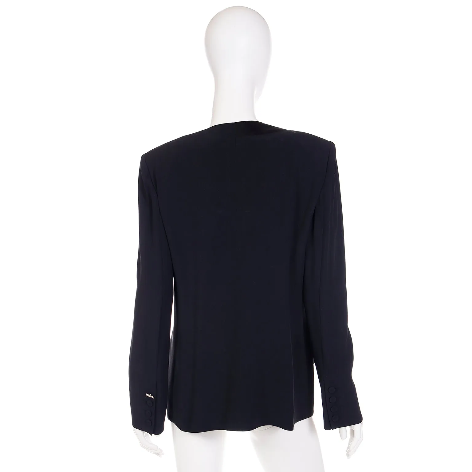 1990s Vintage Sonia Rykiel Black Tuxedo Style Jacket