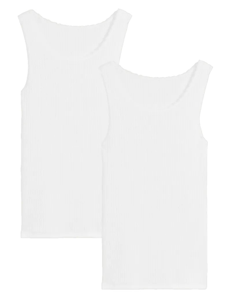2pk Thermal Pointelle Vests