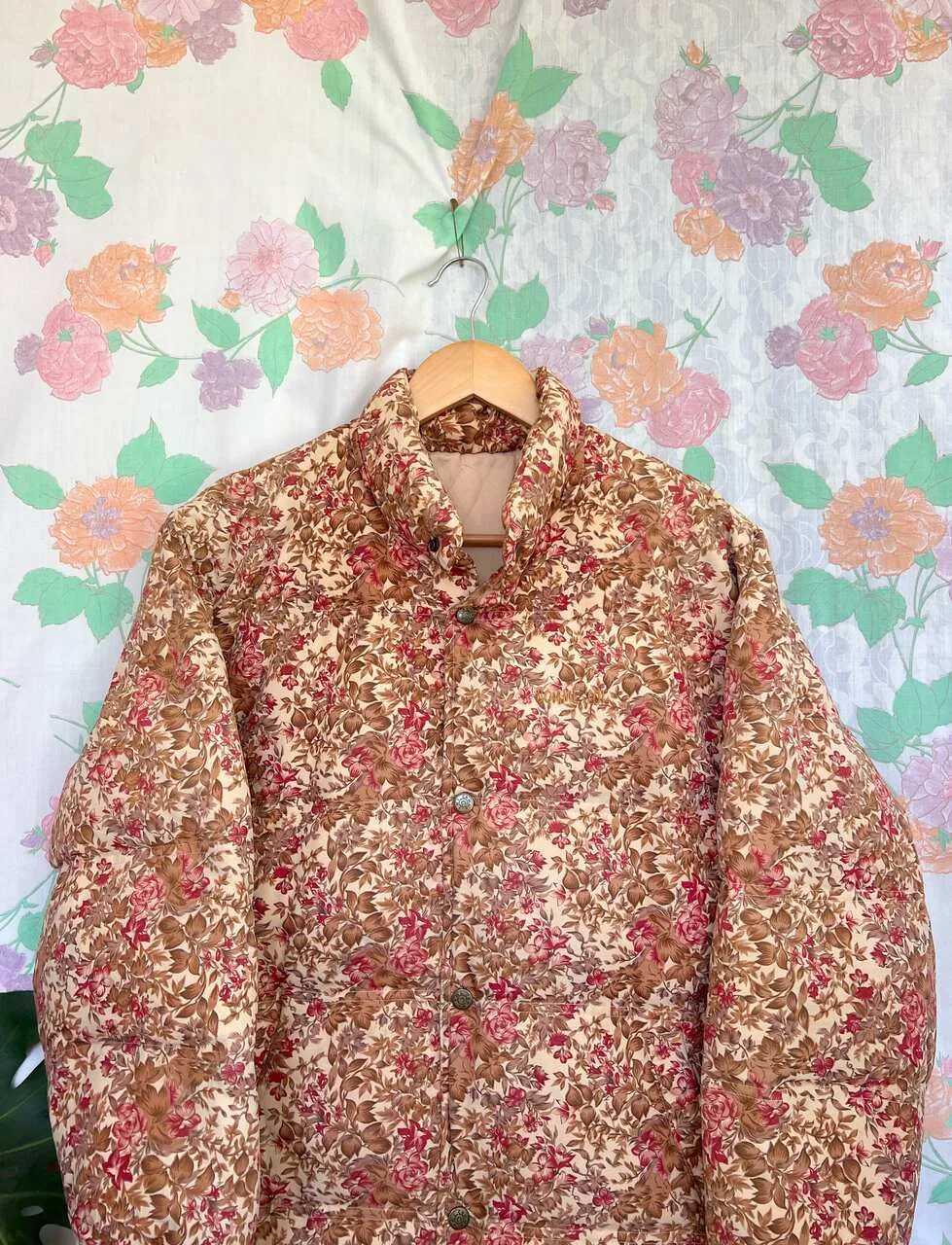 90's Hysterical Flower Puffer Coat