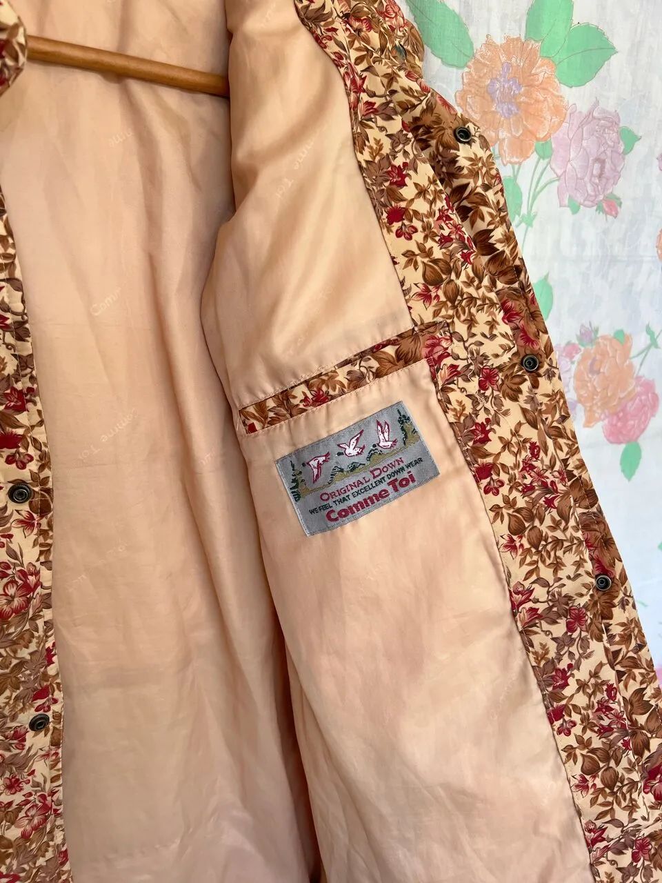 90's Hysterical Flower Puffer Coat