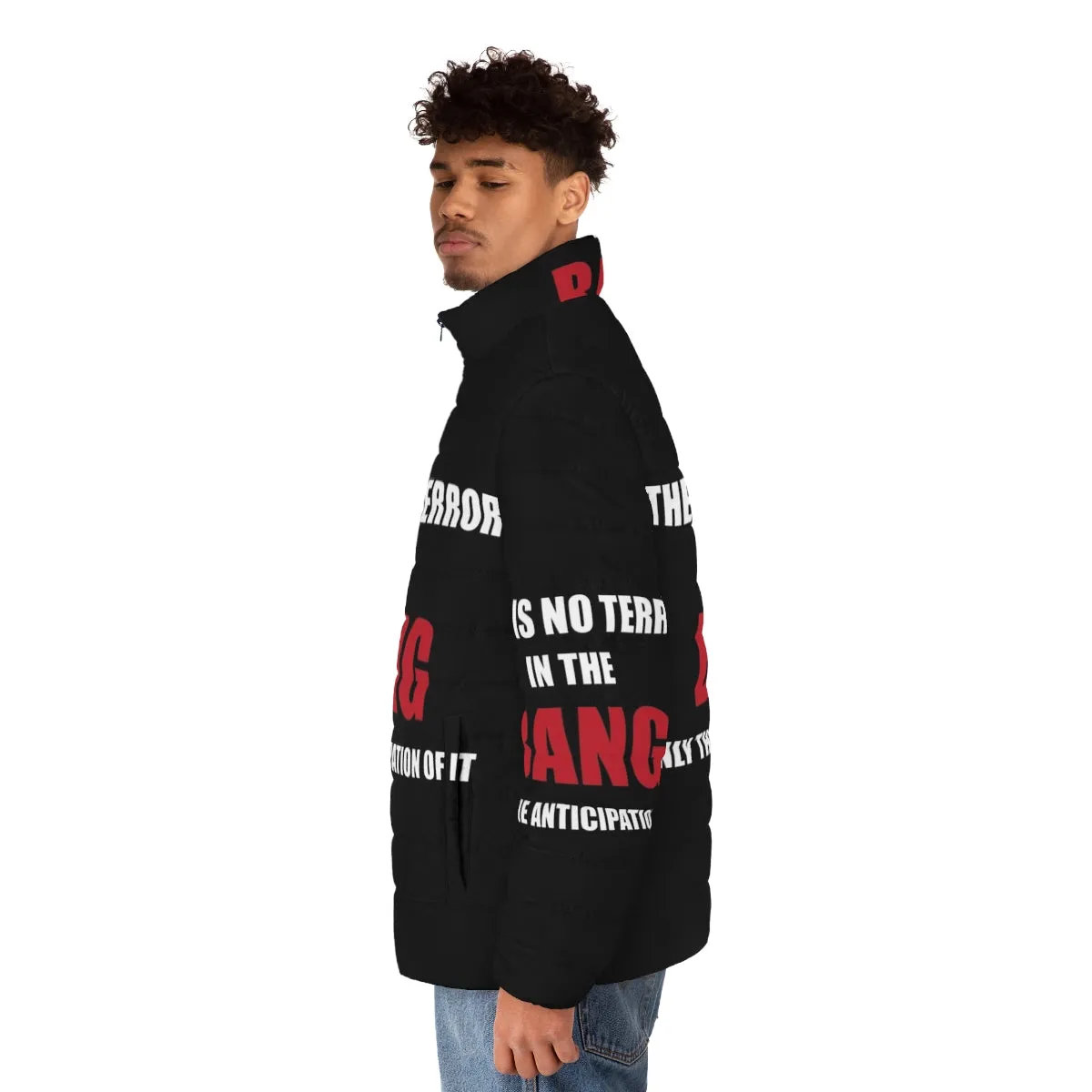 Alfred Hitchcock Quote Puffer Jacket - Iconic Movie Director Apparel