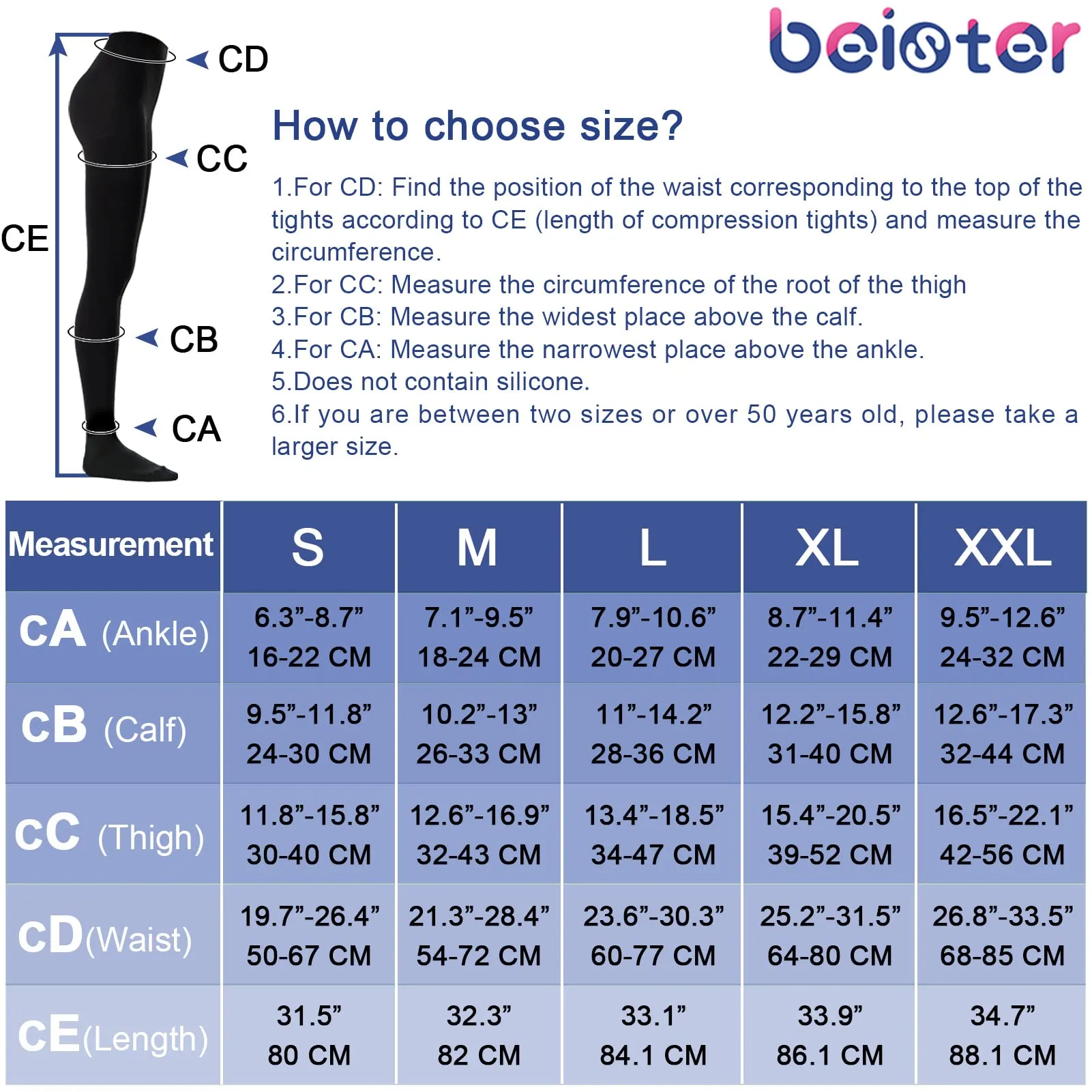 Beister Medical Compression Pantyhose for Women & Men, Opaque Closed Toe 20-30mmHg Graduated Support Tights Beige S