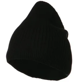 Big Stripe Ribbed Cotton Beanie