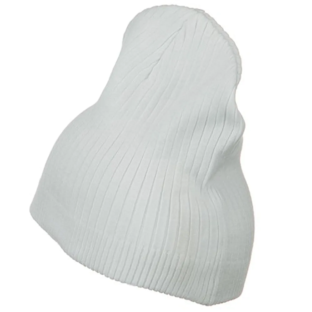 Big Stripe Ribbed Cotton Beanie