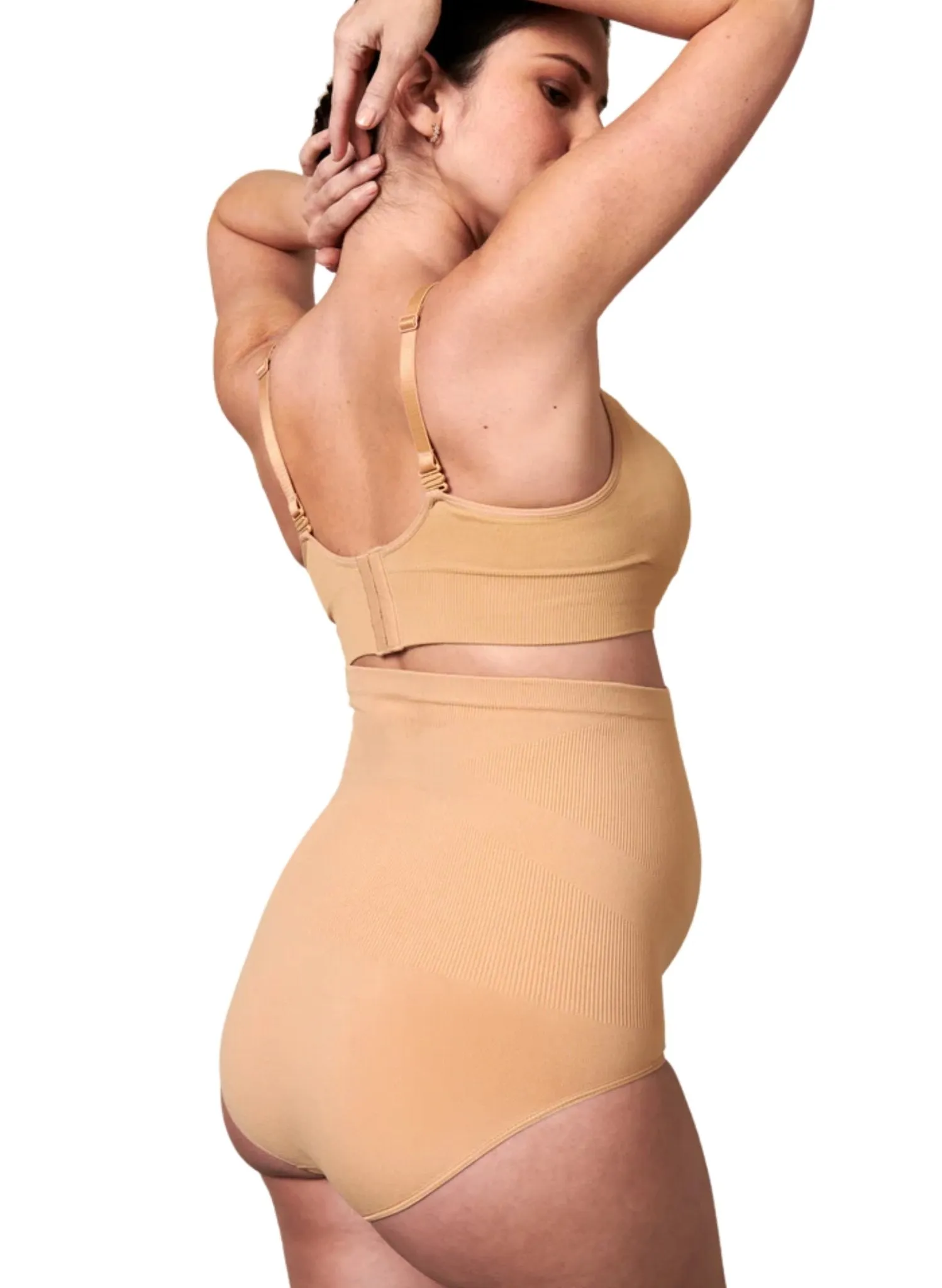 BLANQI Seamless Maternity Over Belly Support Brief - Nude