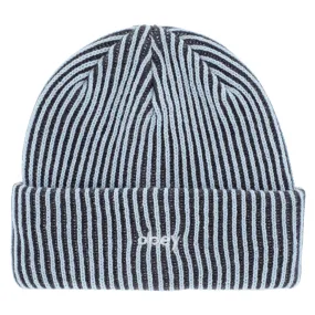 Bowery 2 tone rib beanie - Light blue multi
