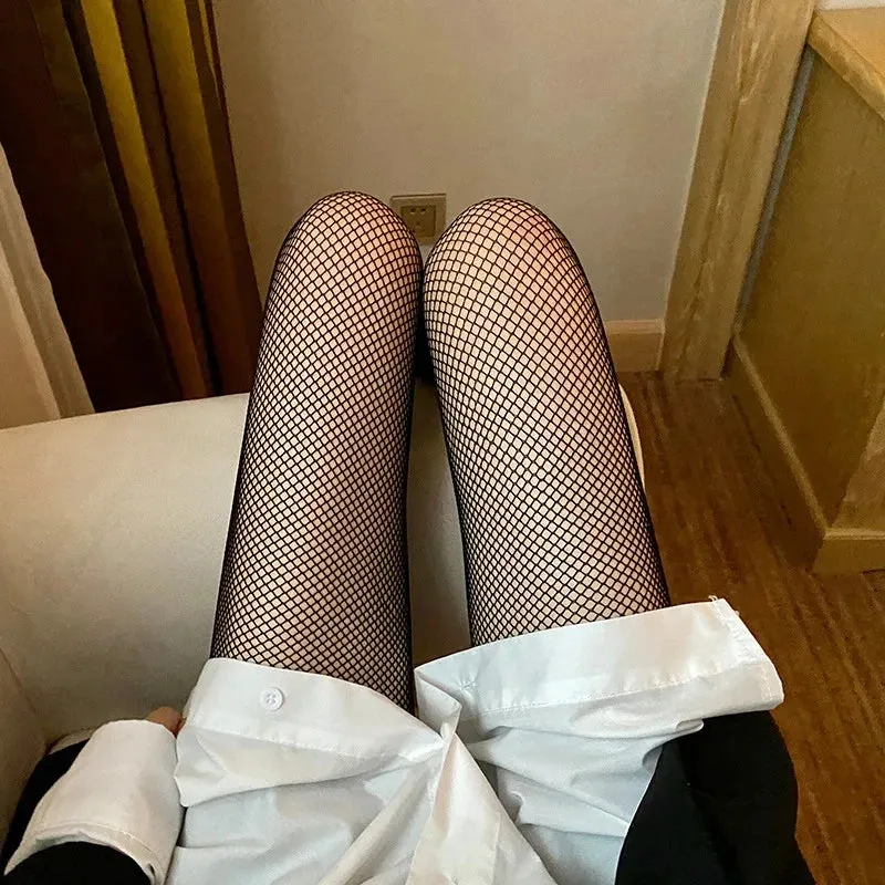 Classic Lolita Lace Tights - Hollow Floral Design