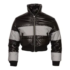 Crop Reflective Puffer Jacket