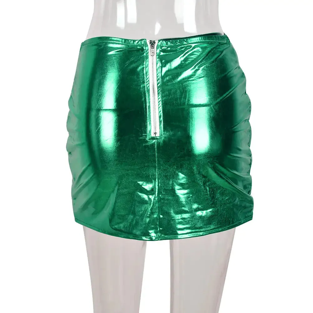Double Bubble Puffer Mini Skirt^