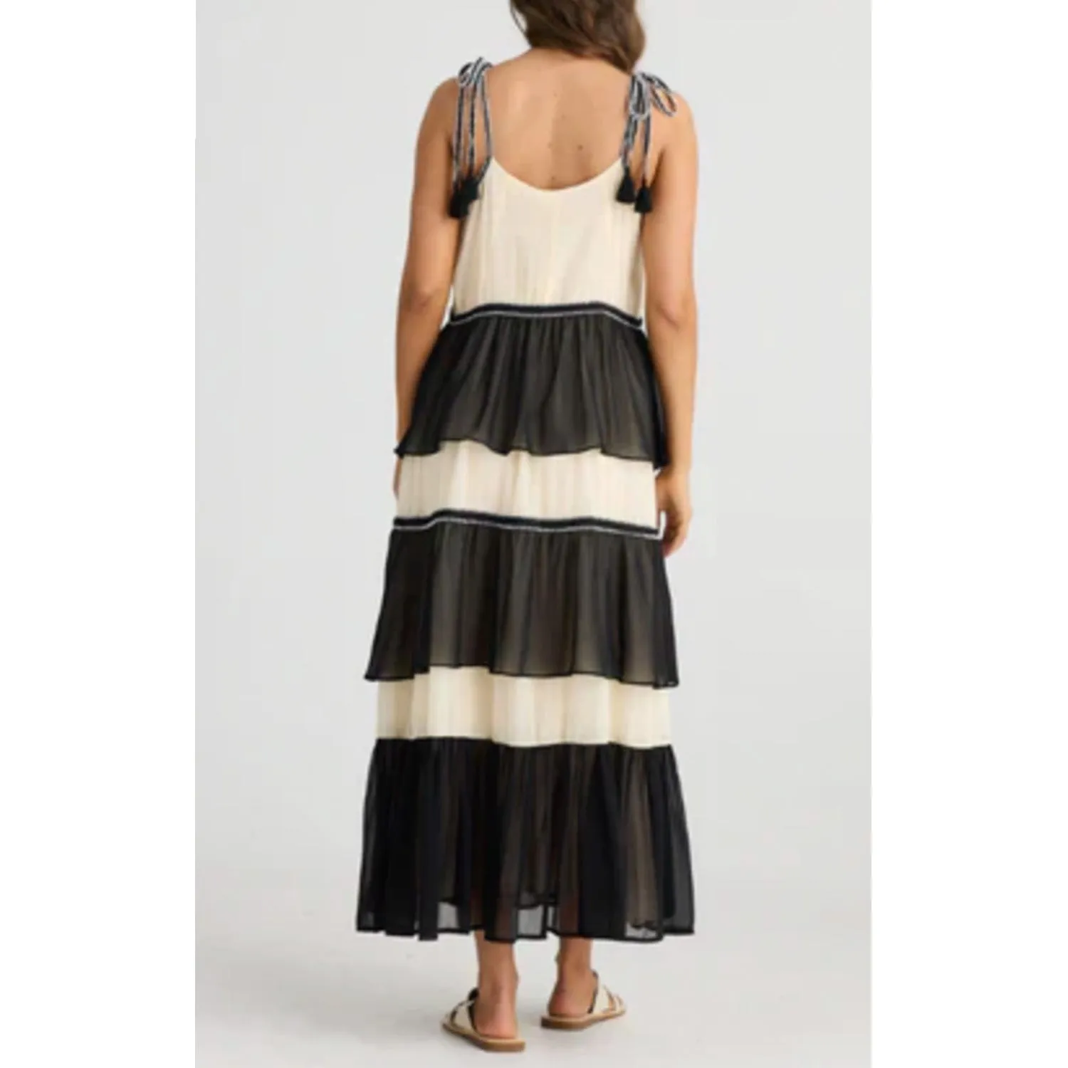 Dress Indie - Off White & Black