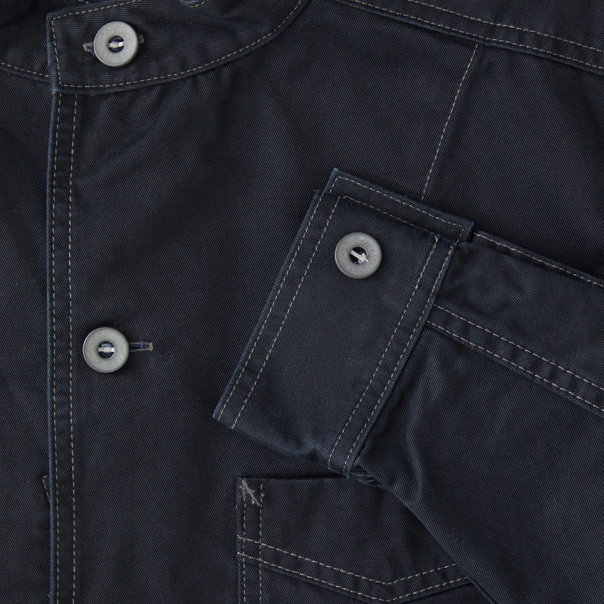 French Band Collar Work Jacket