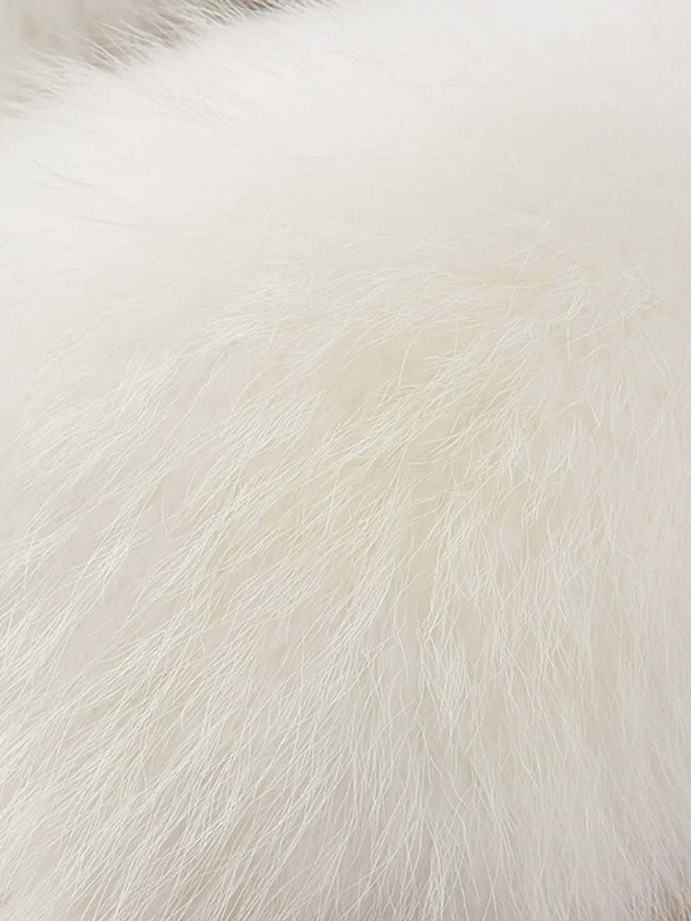 Fur Trim Puffer Jacket in White