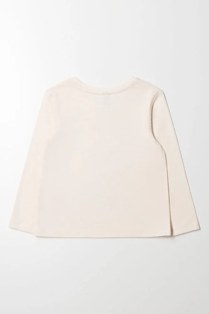 Girl Long Sleeve T-Shirt Cream