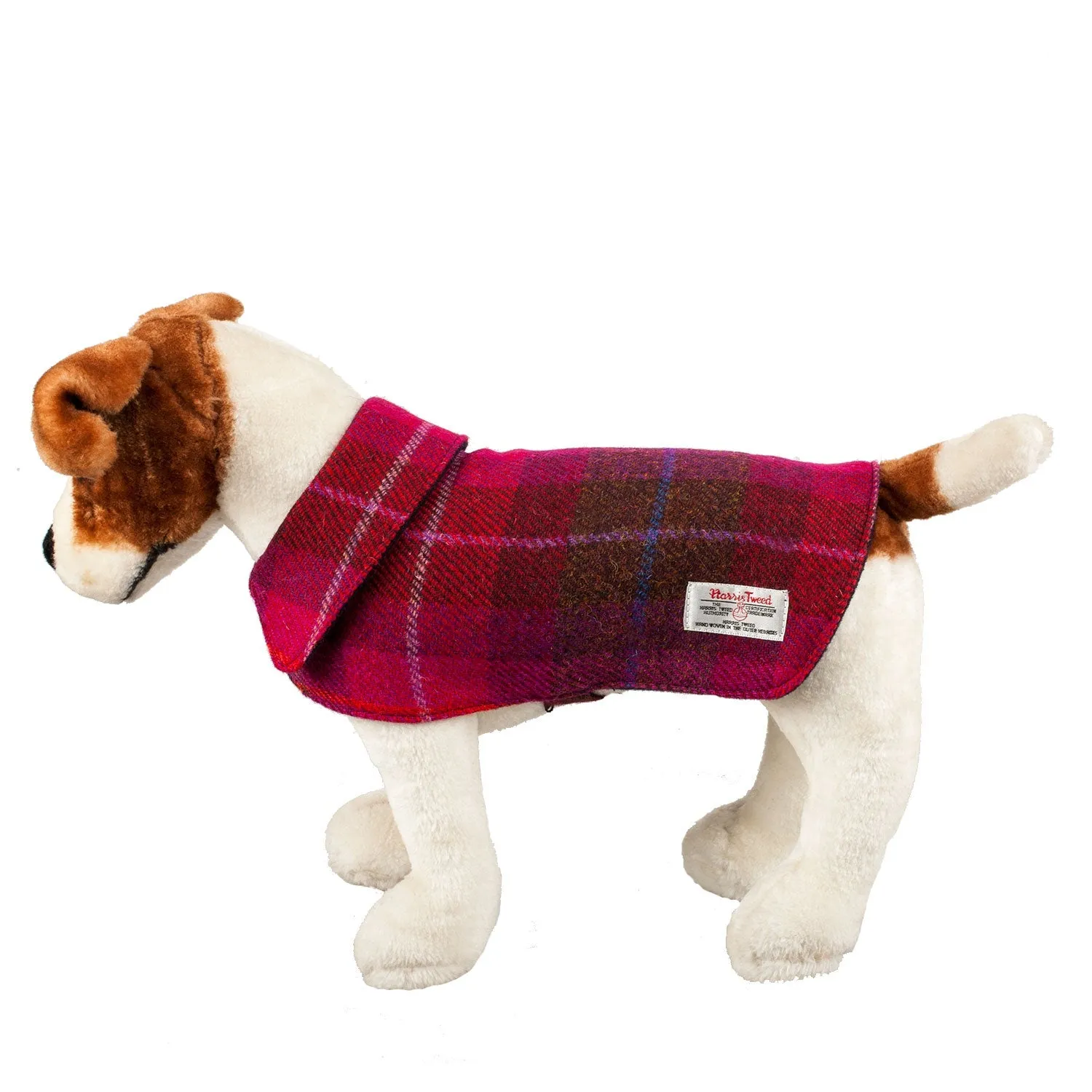 Harris Tweed Dog Coat Ha222-B2 Cerise Tartan