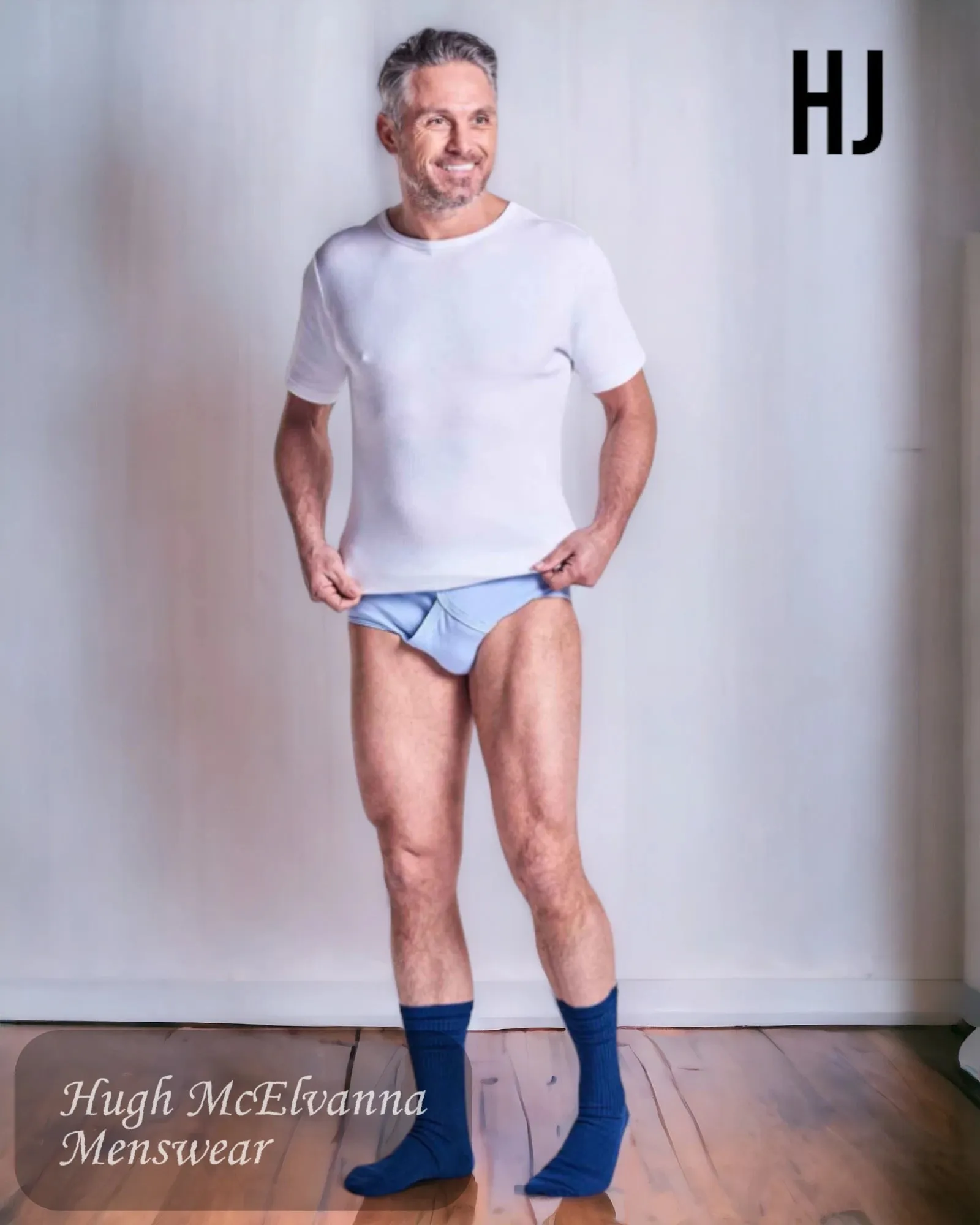 HJ Blue 3Pk Fly-Front Briefs - HJ2350/3