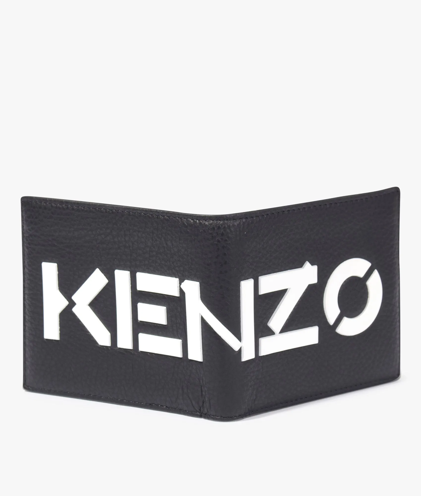 Kenzo Logo Foldable Leather Wallet