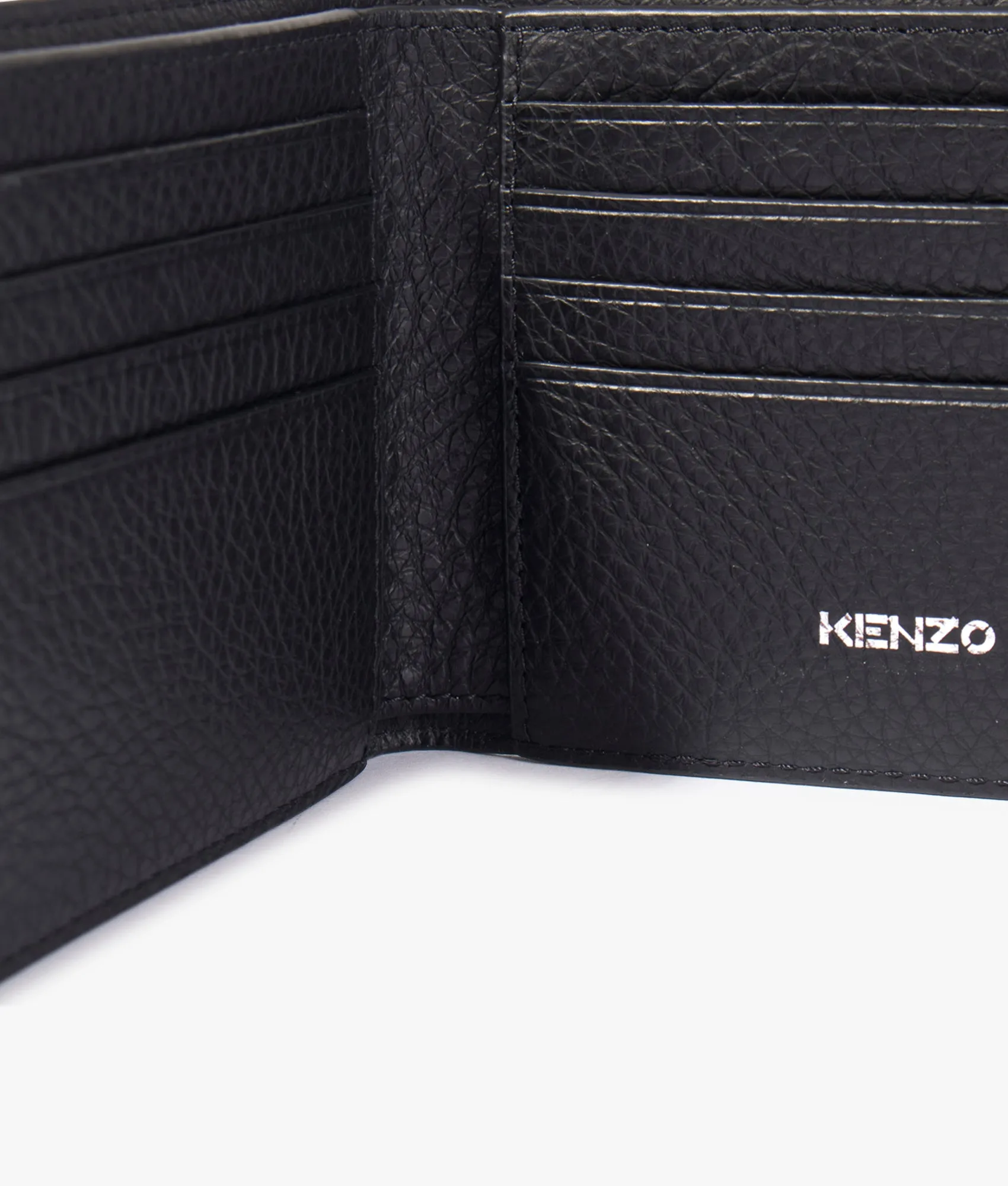 Kenzo Logo Foldable Leather Wallet