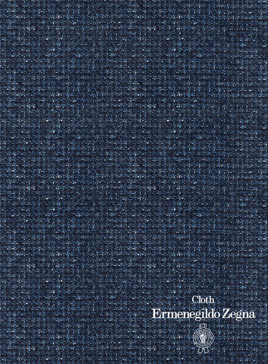 Lanificio Zegna Blue Basket Weave Jacket