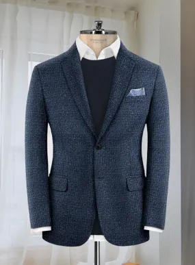 Lanificio Zegna Blue Basket Weave Jacket