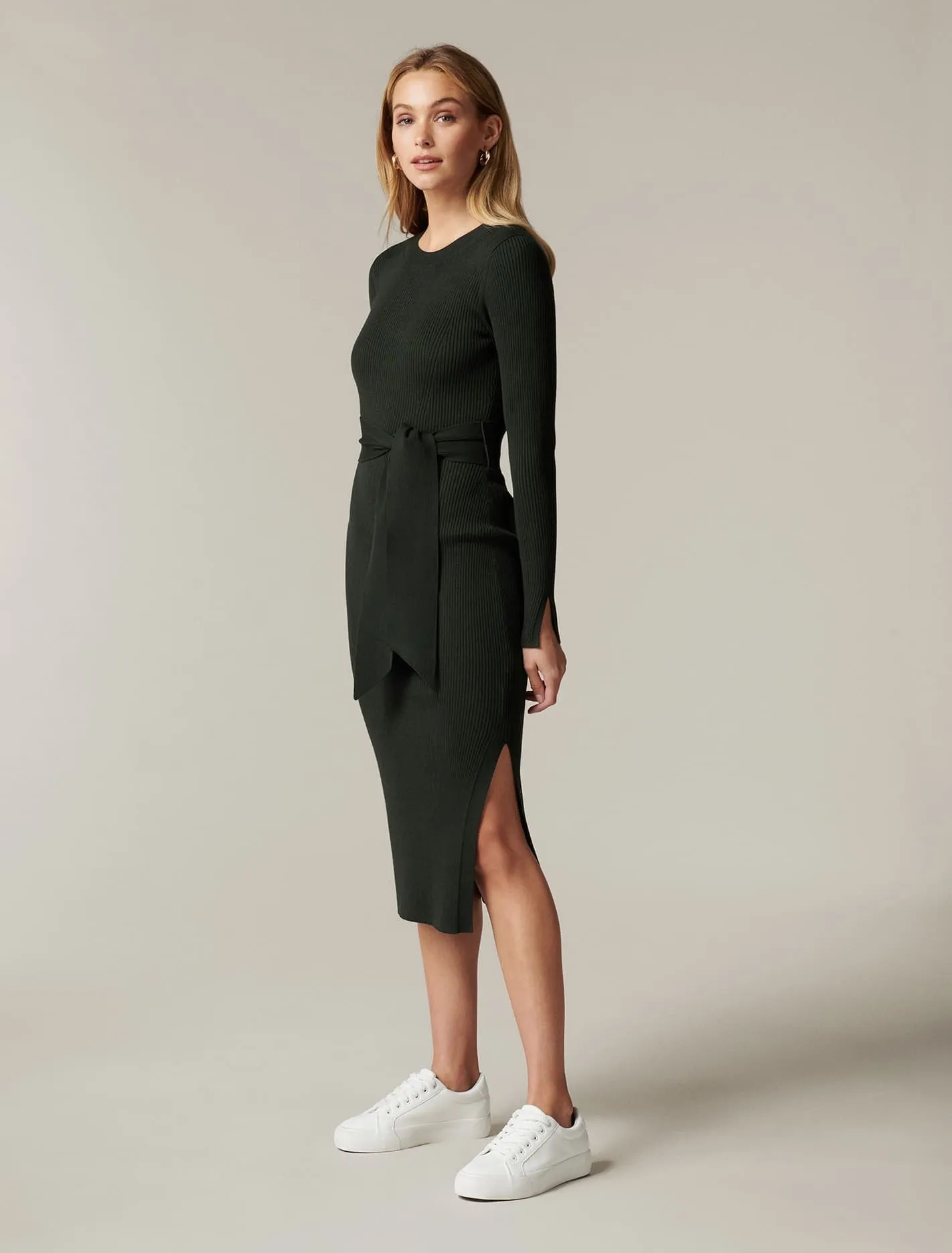 Lottie Crew Neck Column Knit Dress