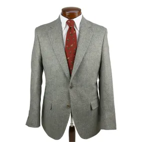 Lovat Blue Mix Herringbone and Barley Corn Wool Sport Coat