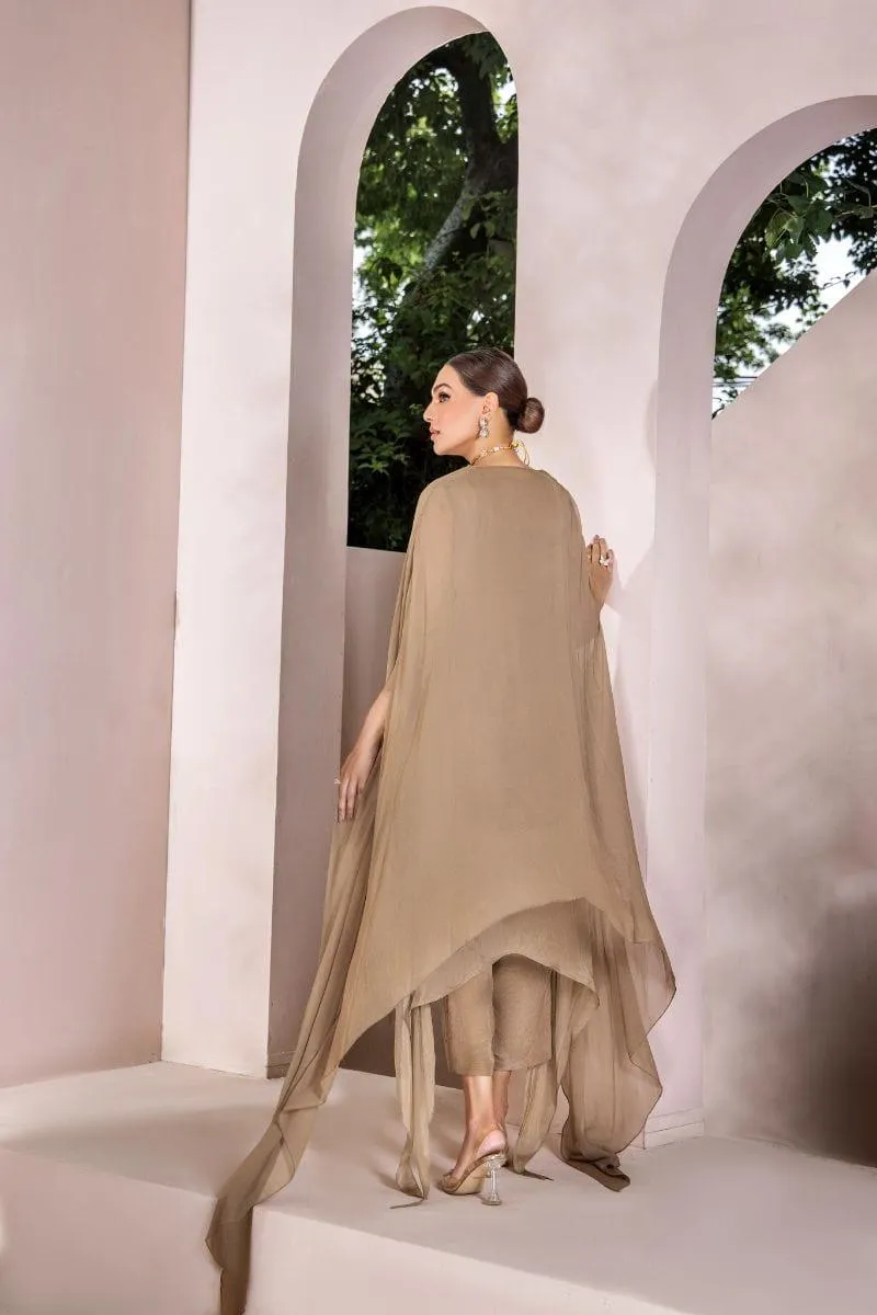 Malook - Zaria - Chiffon - Beige - 2 Piece