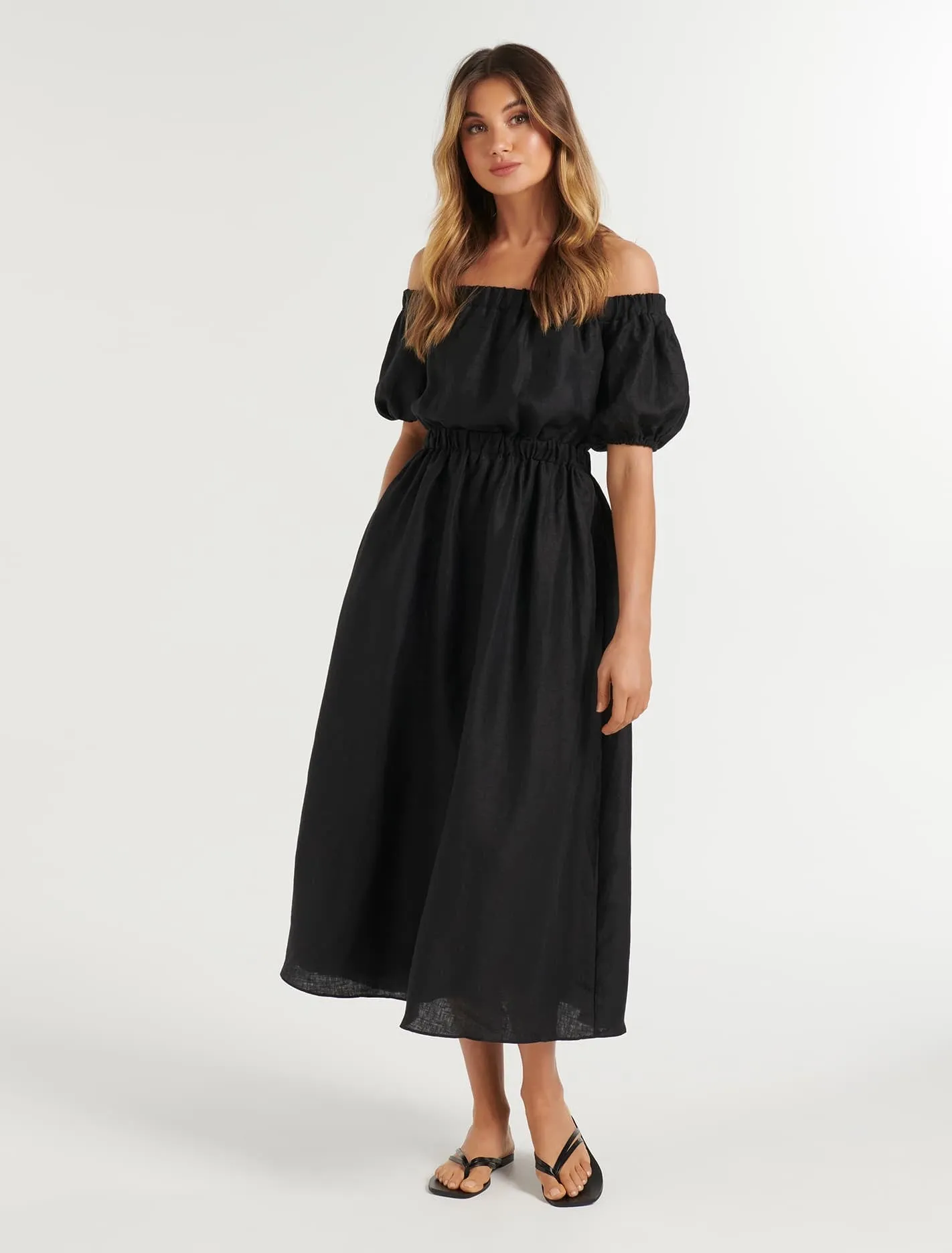 Milan Bardot Midi Dress