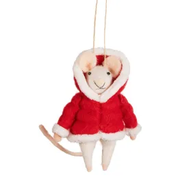 Mouse in a Puffer Jacket Decoration