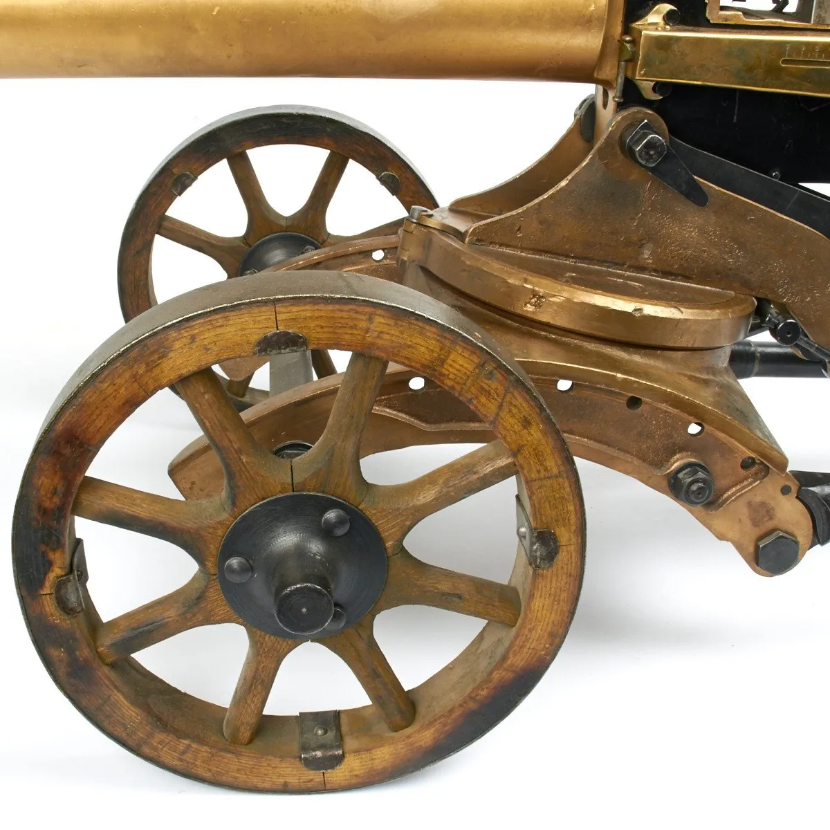 Original Imperial Russian M1910 Brass Maxim Display machinegun with Original Brass Sokolov Mount