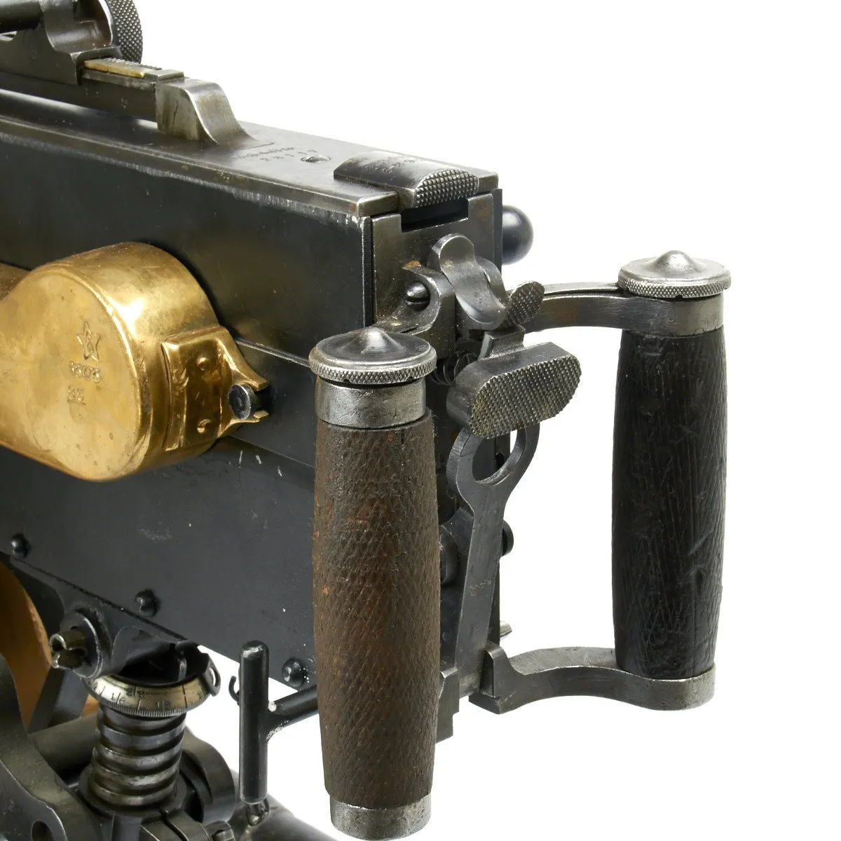 Original Imperial Russian M1910 Brass Maxim Display machinegun with Original Brass Sokolov Mount