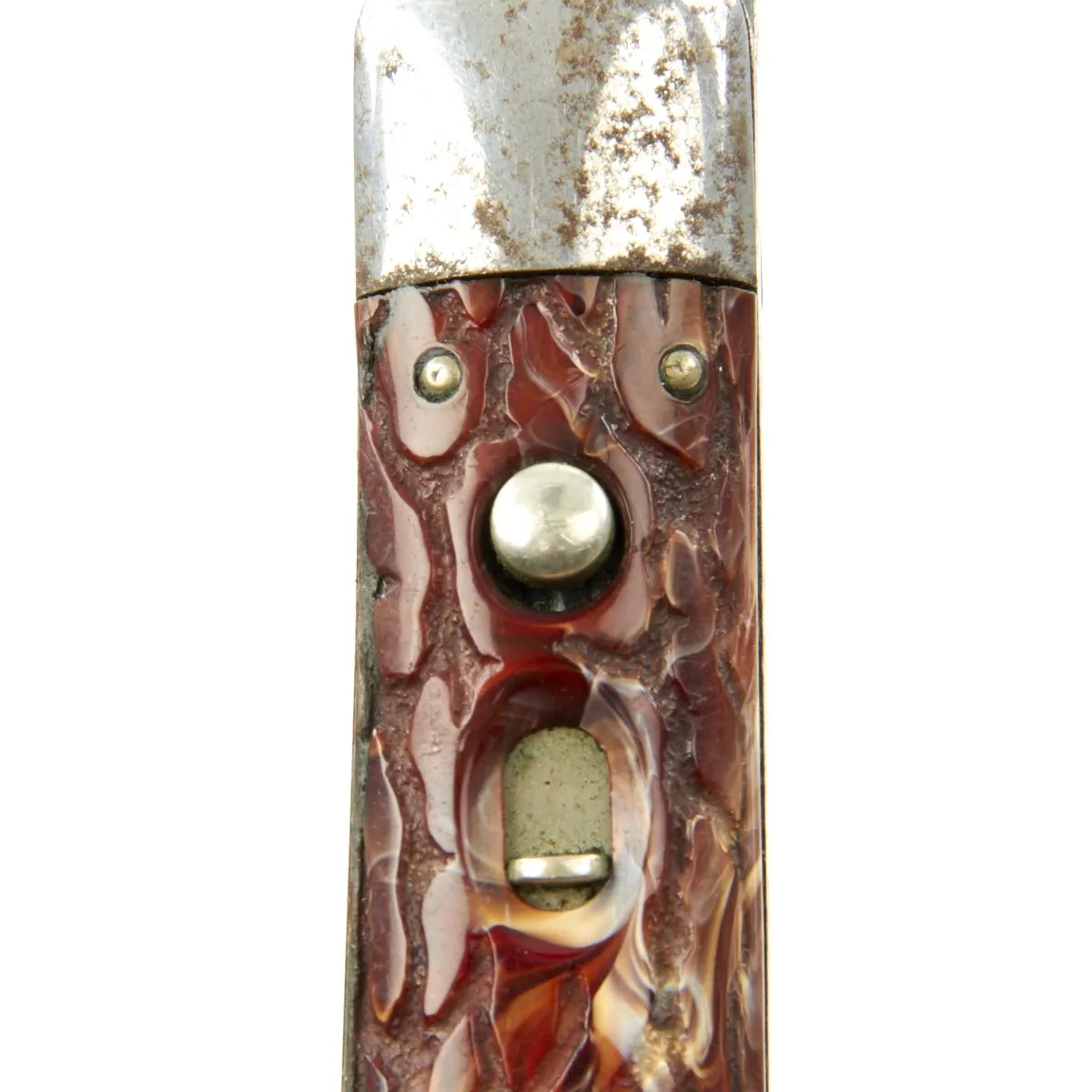 Original U.S. WWII Airborne Jigged Bone Schrade Presto M2 Knife
