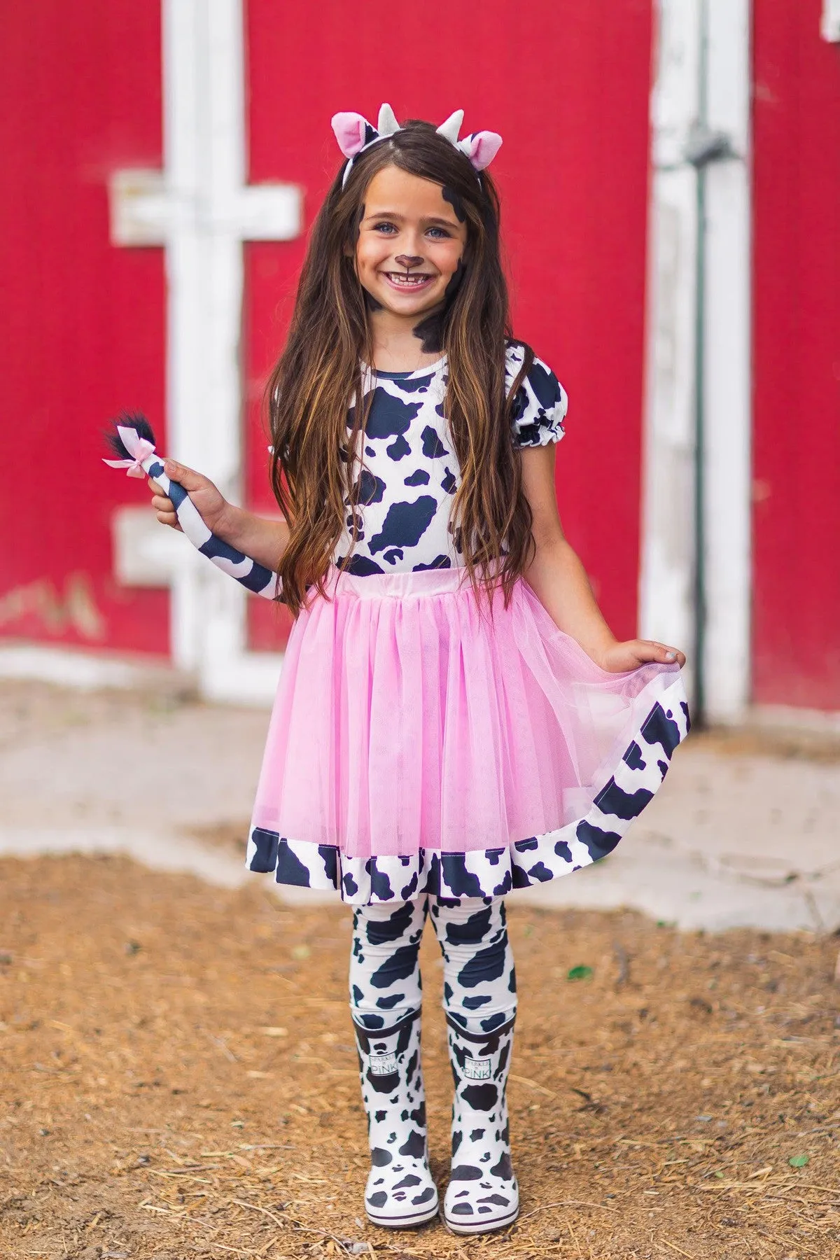 Pink Cow Costume - 5 Piece Set