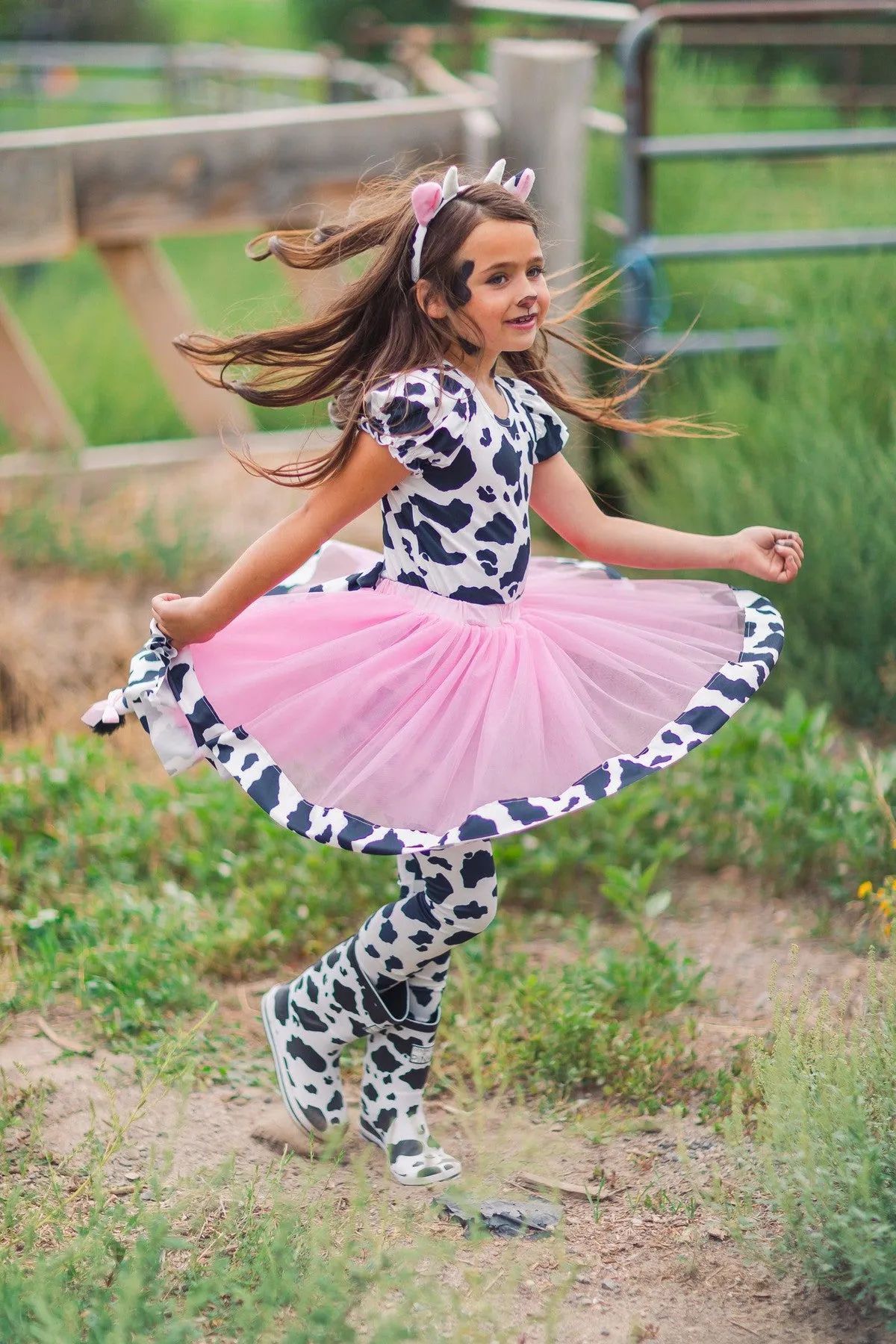 Pink Cow Costume - 5 Piece Set