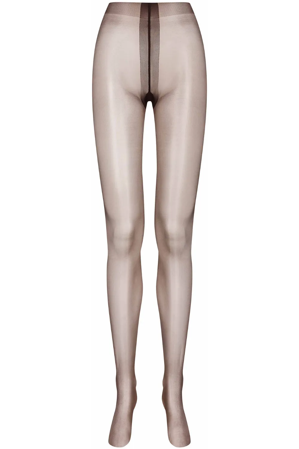 Satin Tights Brown 10 Denier