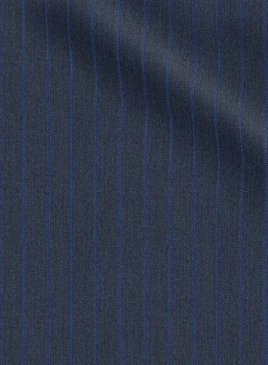Scabal Londoner Floras Stripe Blue Wool Jacket