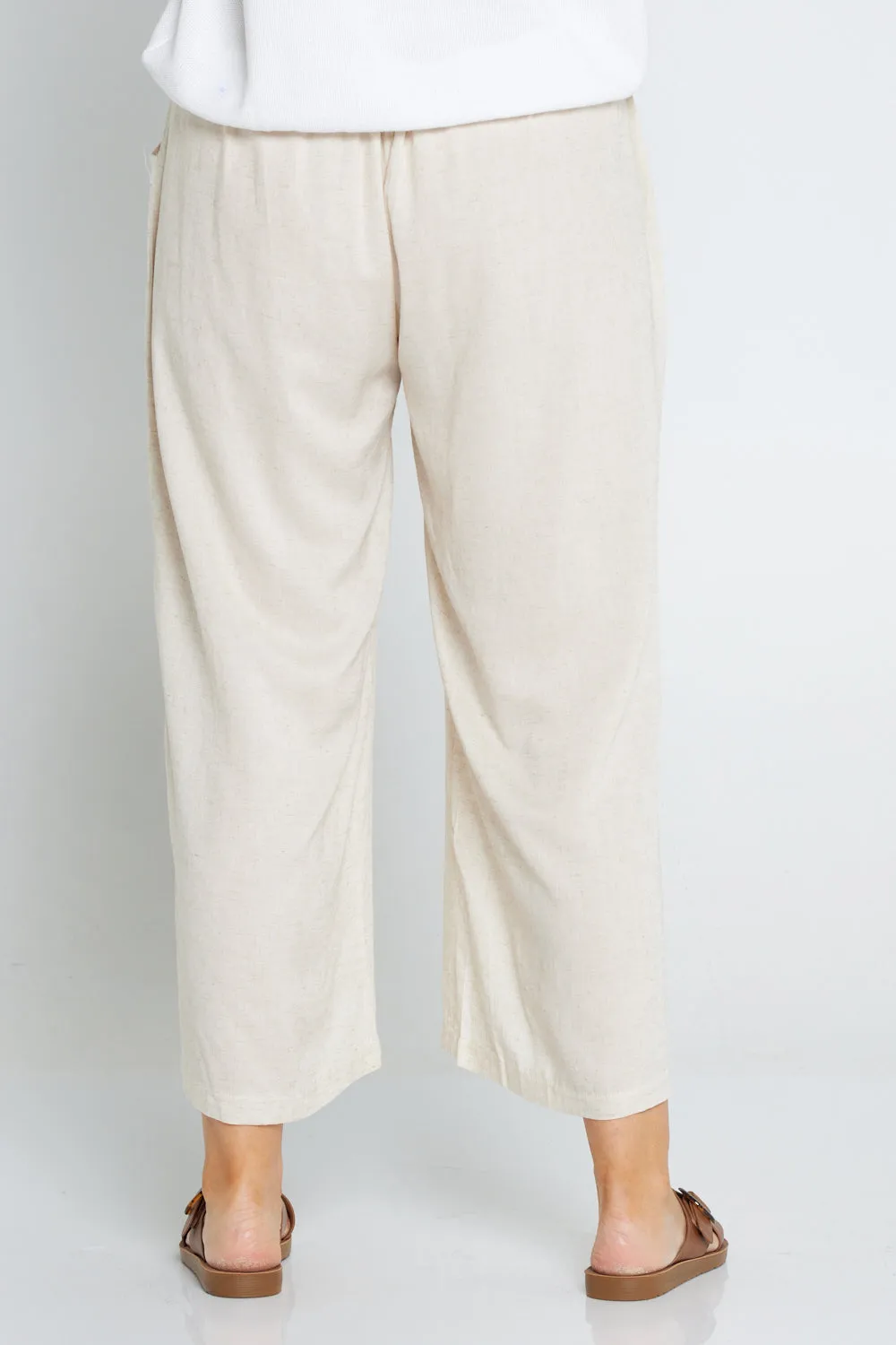 Thalia Linen Pants - Flax