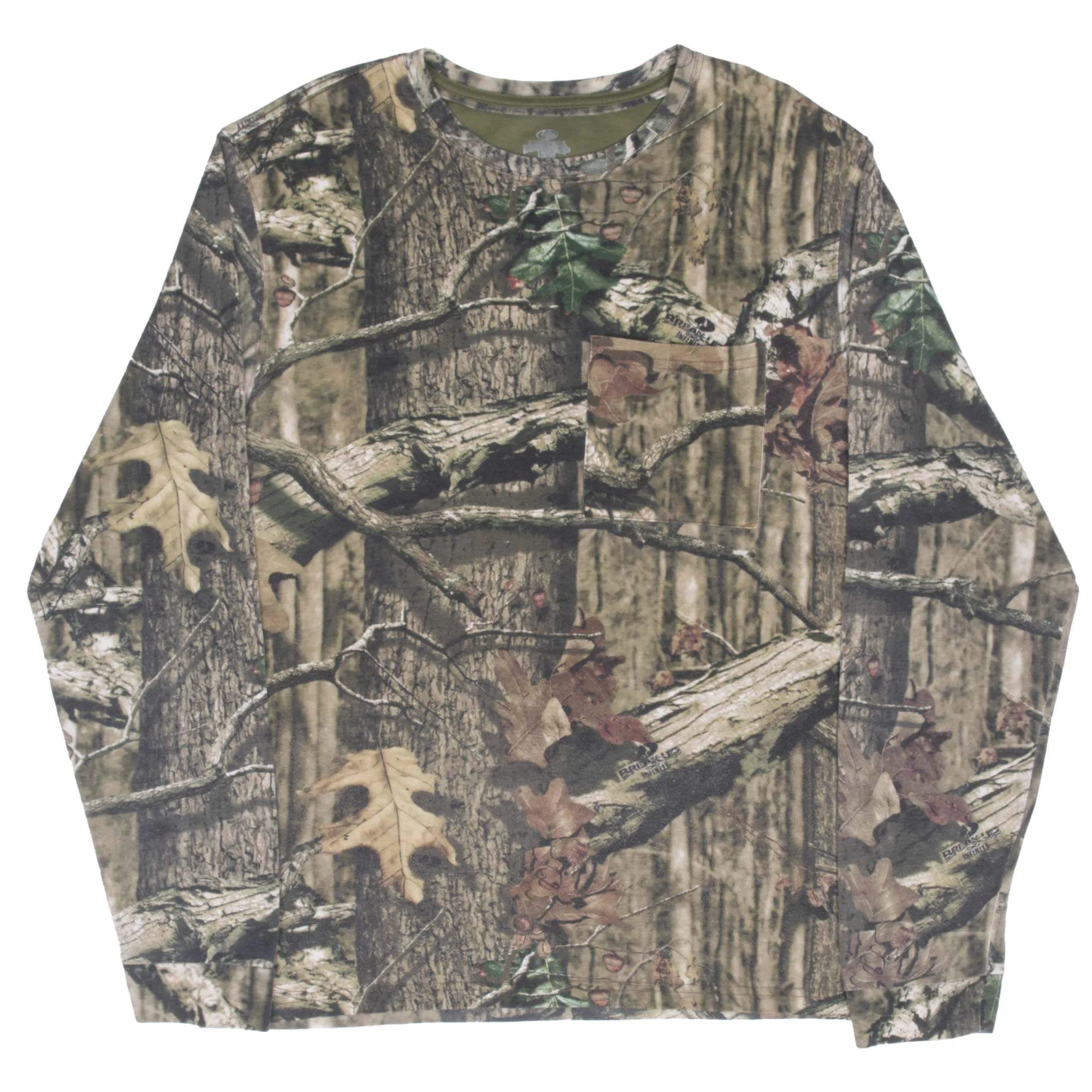 VINTAGE HUNTING MOSSY OAK BREAK UP INFINITY CAMO LONG SLEEVE TEE SHIRT LARGE