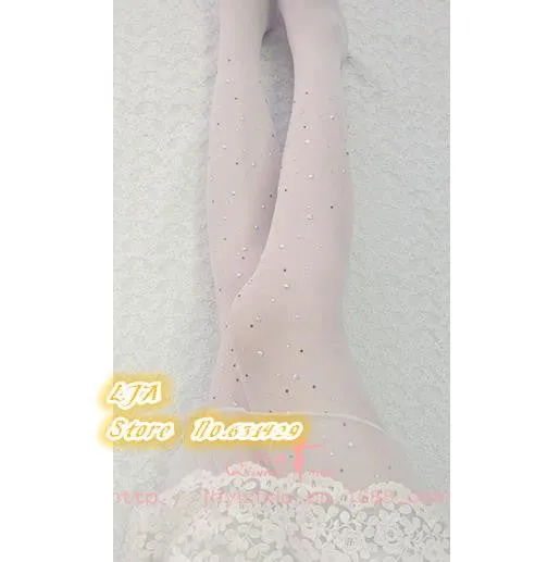 Woman Sexy Thin Bling Crystal Rhinestone Pantyhose Stockings