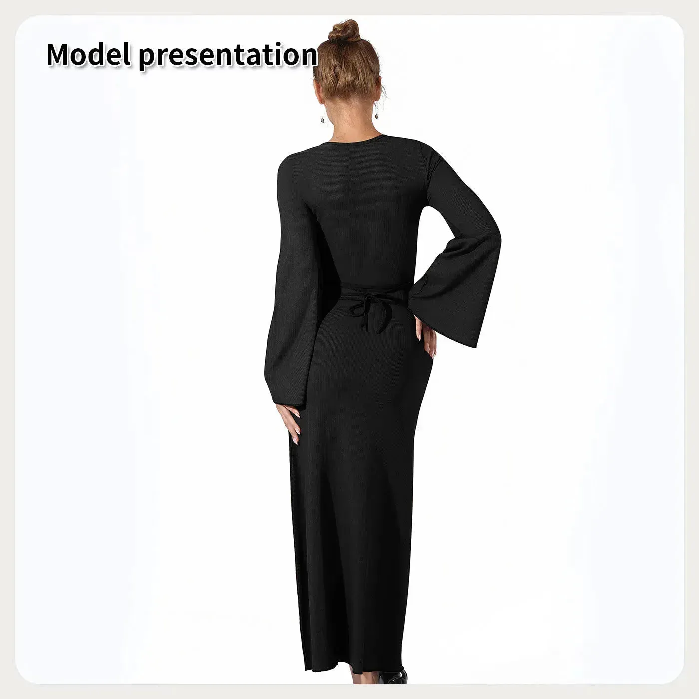 Women's Fashion Simple Plain Long Dress