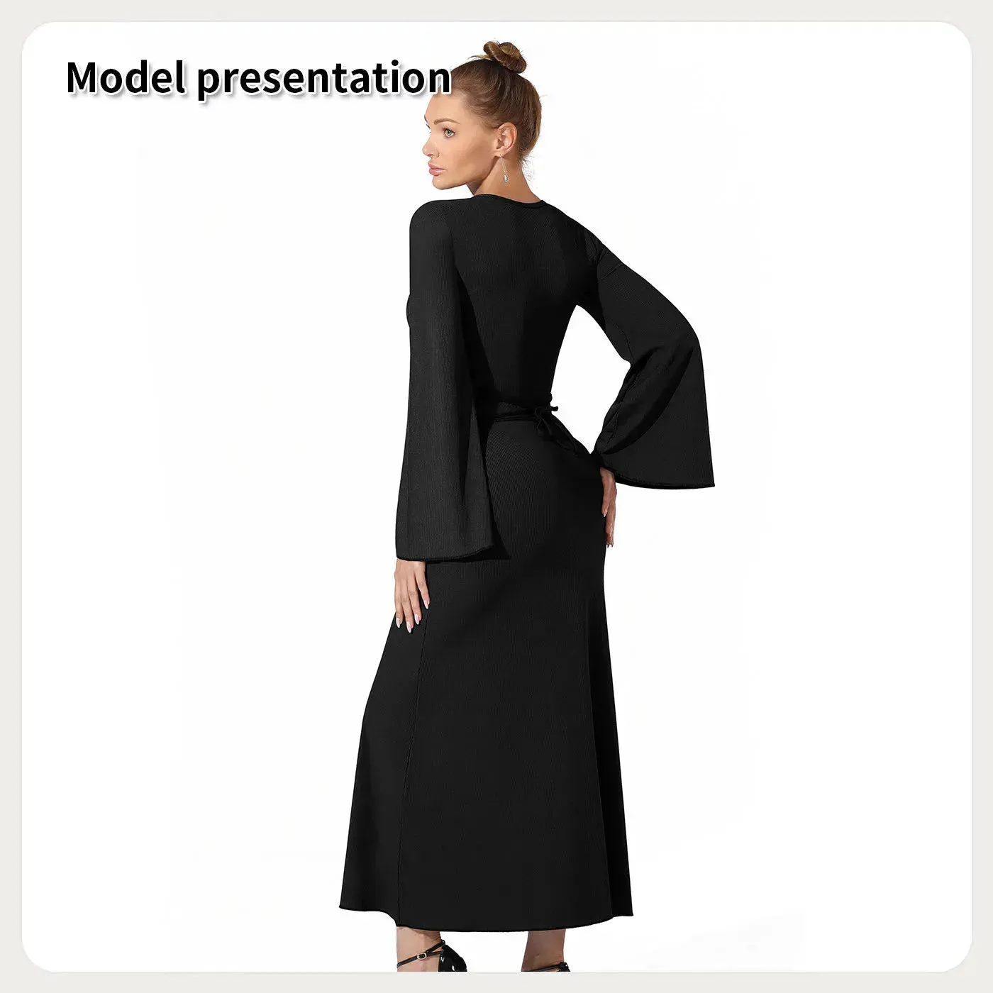 Women's Fashion Simple Plain Long Dress