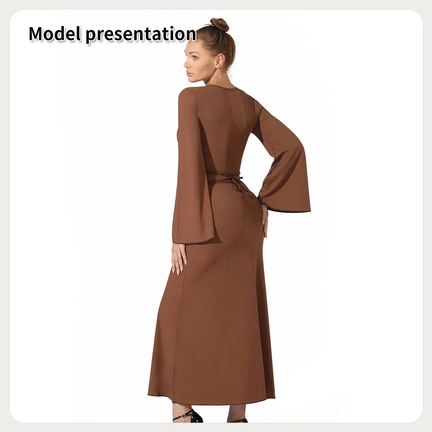 Women's Fashion Simple Plain Long Dress